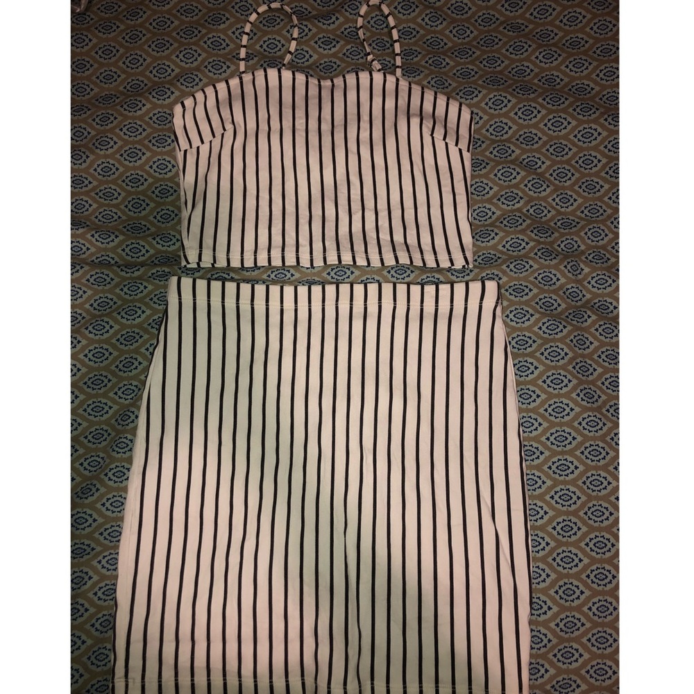 Forever 21 striped 2 piece set